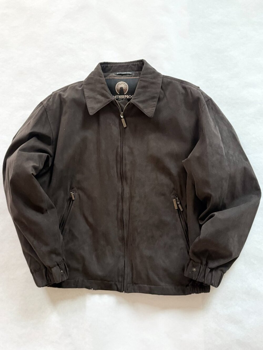 "Waterproof" brand sueded Bomber Jacket
